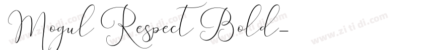 Mogul Respect Bold字体转换